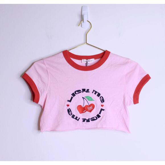 Agent Provocateur Other - NWT Agent Provocateur Pink "Lick Me" Crop Top - Small
